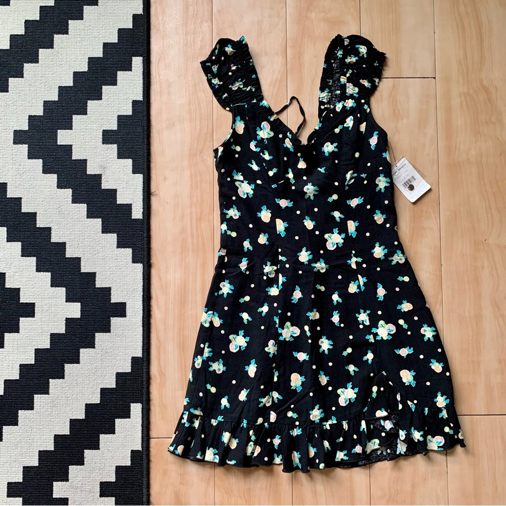 NWT Free People Like A Lady Dress Black Combo